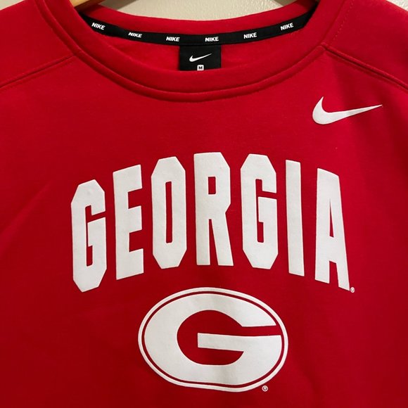 Nike Womens Georgia Bulldogs Football Crew Neck Sweatshirt Size M CZ6973-657 NEW - Picture 2 of 4